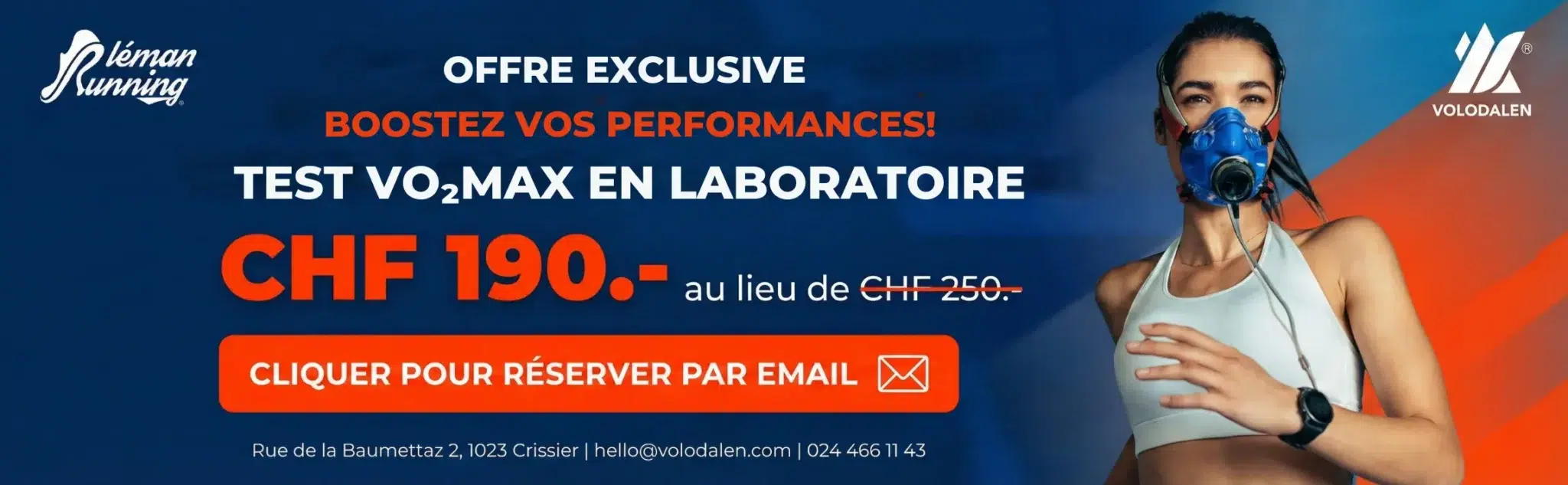 Offre exclusive Test VO2max Volodalen